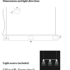 Blush Rail 3 takpendel