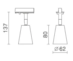 Bocca spotskinne 3 spotter 1 meter - Pure White