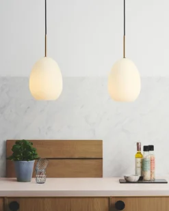 Bodø takpendel 20 cm - Opal hvit