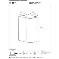 Boggy vegglampe opp/ned utendørs IP44 GU10