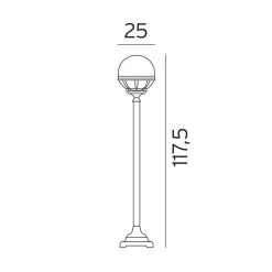 Bologna blomsterstolpe 314 - Svart