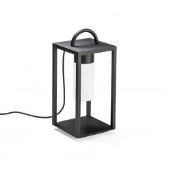 Bologna lanterne 45,5 cm - Svart/Opalhvit