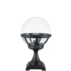 Bologna portstolpe 312 - Svart / Klart glass