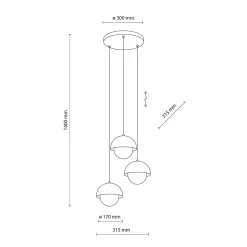 Bono takpendel 3-lys