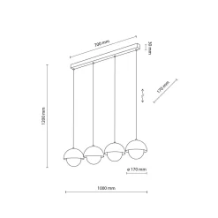 Bono takpendel 4-lys