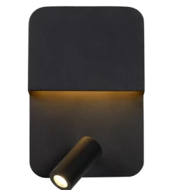 Boxer vegglampe 10W 3000 Kelvin m/USB - Svart