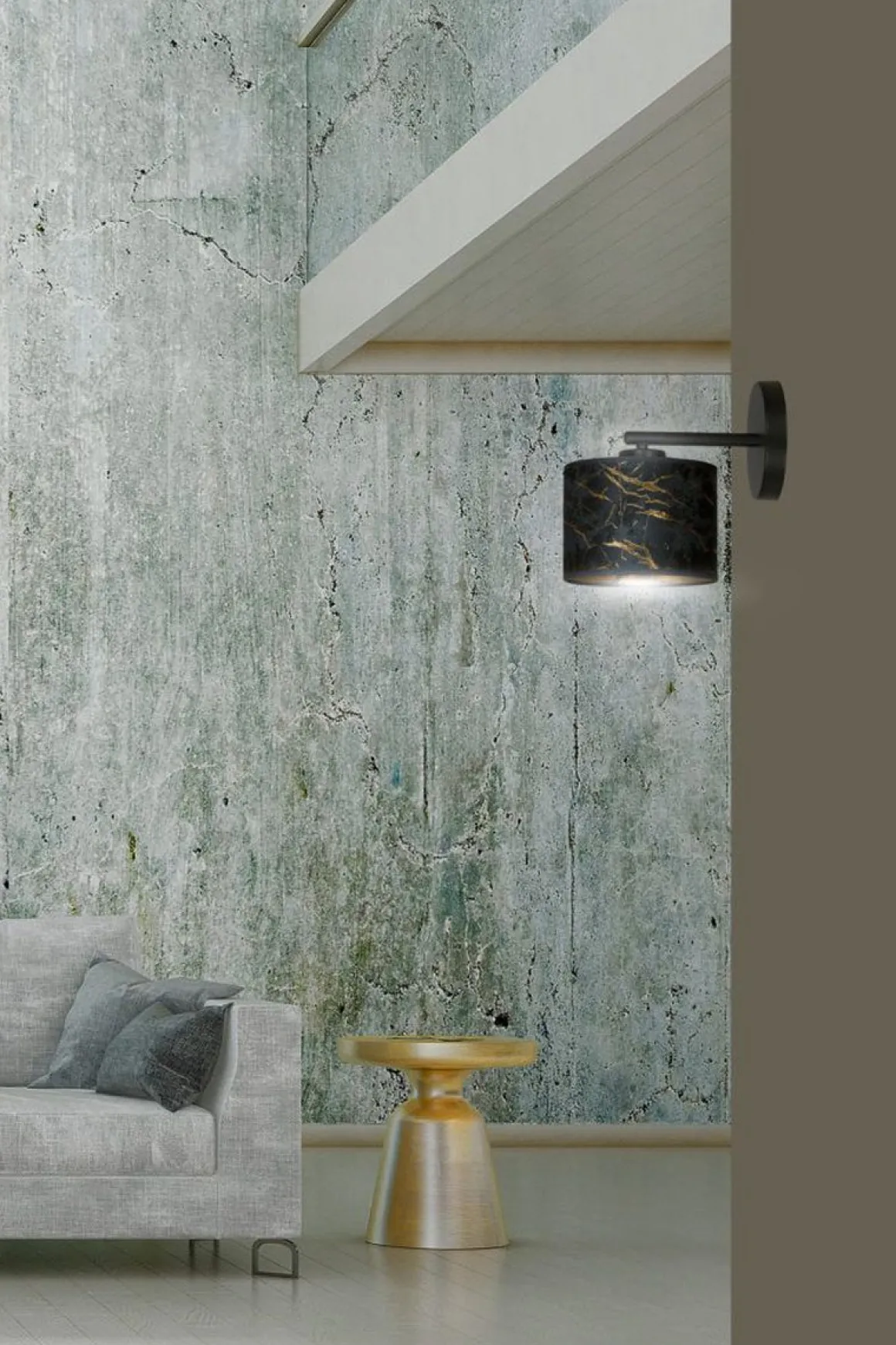 Broddi vegglampe - Svart