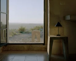 Brolly bærbar bordlampe - Svart