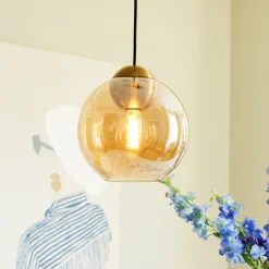 Bubbles takpendel 24 cm - Amber