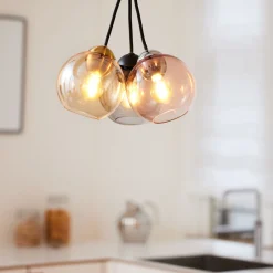 Bubbles takpendel 24 cm - Amber