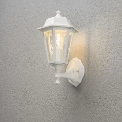 Budget vegglampe utendørs opp - Matt hvit