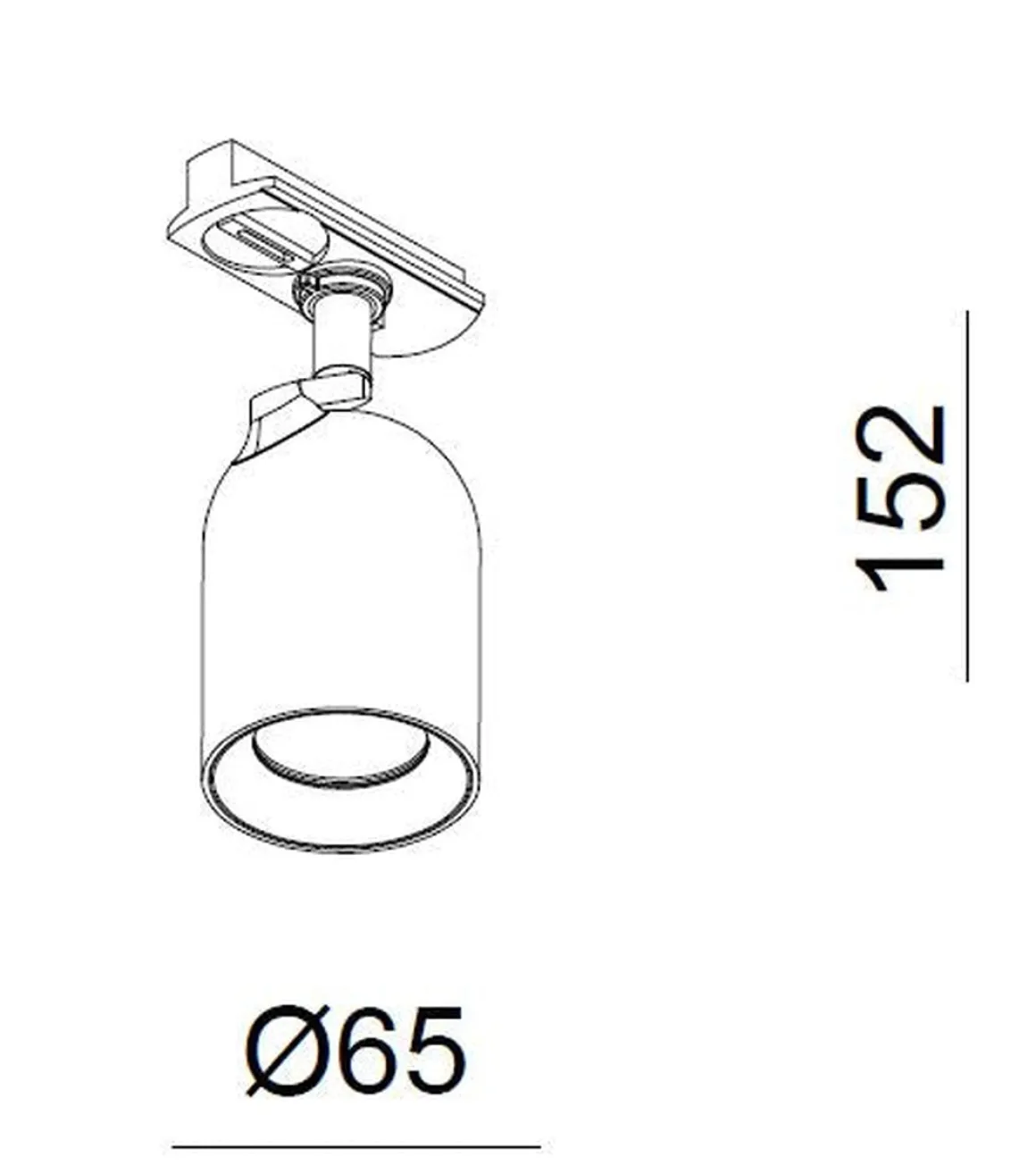 Bullet 1 meter spottskinne med 3 spotter 1T GU10 - Svart