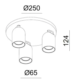 Bullet K3 takspot GU10 - Hvit