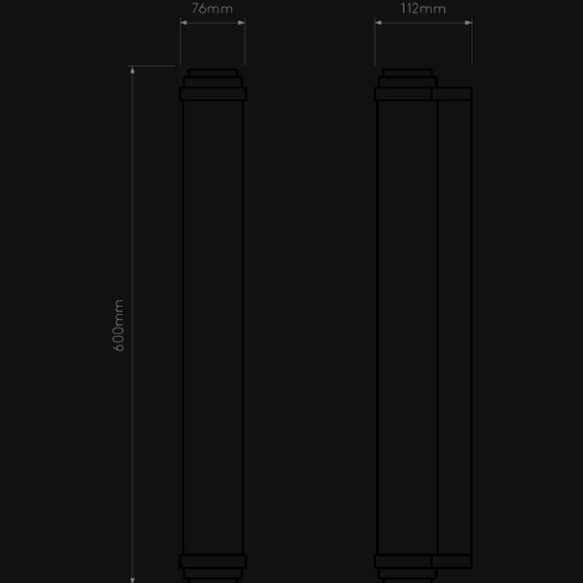 Burlington 600 vegglampe for baderom 14,3W 2700 Kelvin IP44