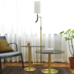 Butler gulvlampe - Rå messing