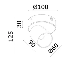 Calvi K1 takspott 8W 2700 Kelvin - Dimbar