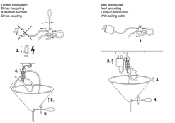Carpatica takpendel 60 cm - Hvit