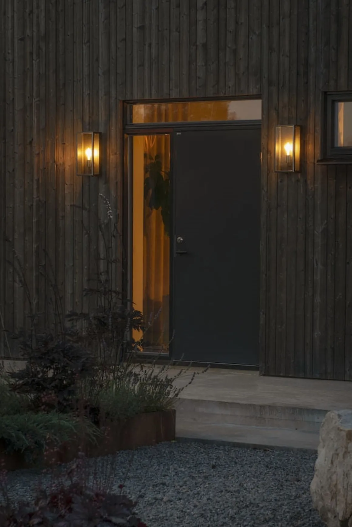 Carpi vegglampe utendørs H40 cm IP44 - Svart/Messing