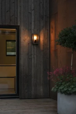 Carpi vegglampe utendørs IP44 - Svart/Klart glass