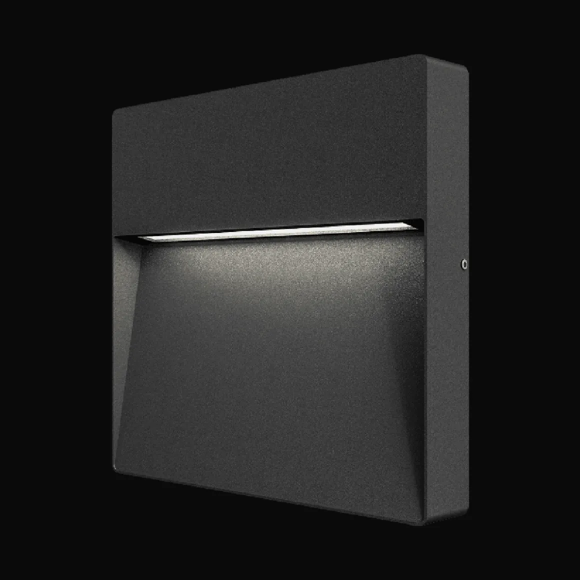 Chara Square vegglampe utendørs IP54 9W - Mørk grå