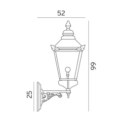 Chelsea vegglampe 955