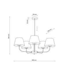 Chicago takpendel 5 lys