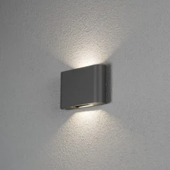 Chieri vegglampe 2x6W - Mørk grå