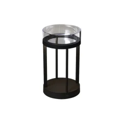 Chieti lanterne bord/gulv 25 cm IP54 oppladbar - Svart