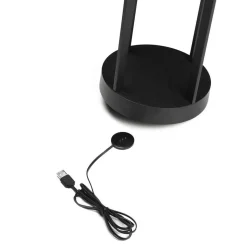 Chieti lanterne bord/gulv 25 cm IP54 oppladbar - Svart