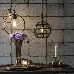 Circle taklampe 35 - Rå messing