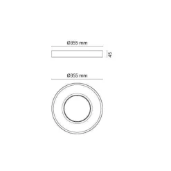 Circulus 19W dimbar LED taklampe / vegglampe