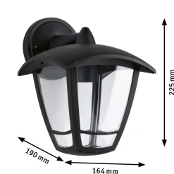 Classic vegglampe ned utendørs IP44