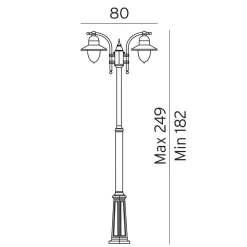 Como stolpe 2 lykter 372