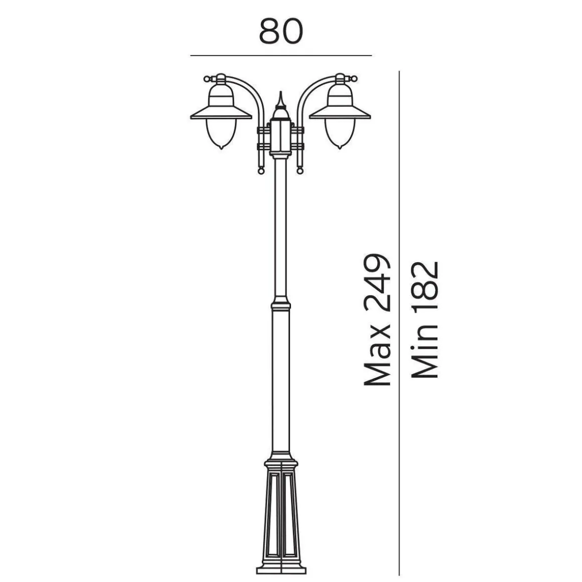 Como stolpe 2 lykter 372
