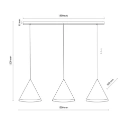 Cono takpendel 3-lys