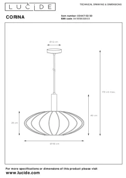 Corina takpendel 50 cm