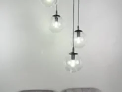 Cosmo rondell takpendel 4 lys - Svart/Multifarget