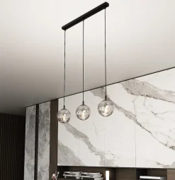 Cosmo takpendel 3 lys - Svart/Røykfarget