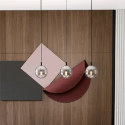 Cosmo takpendel 3 lys - Svart/Røykfarget