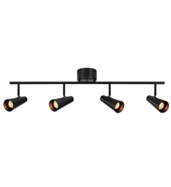 Crest 4 spotskinne Svart - Svart