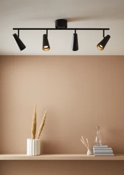 Crest 4 spotskinne Svart - Svart