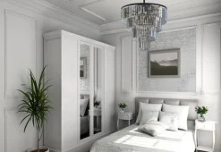 Cristal Lysekrone L - Svart