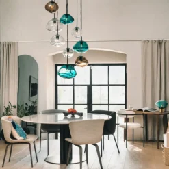 Crystal Stone Ø35 - Blågrønn / Messing