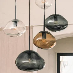 Crystal Stone Ø30 - Klar m/Soda / Messing