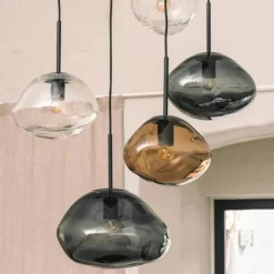 Crystal Stone Ø35 - Røkgrå / Svart