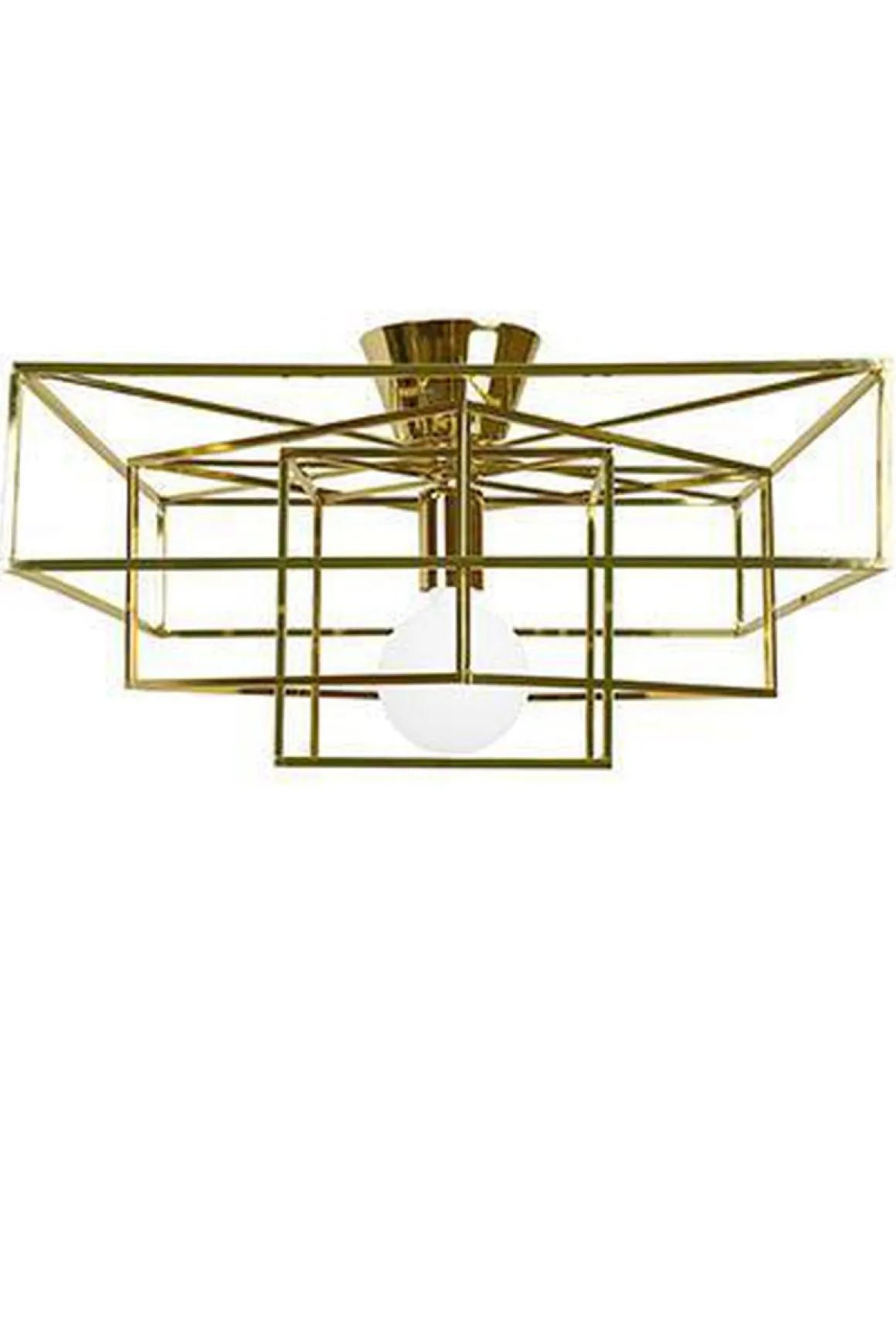 Cube takplafond messing