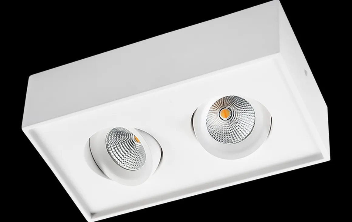 Cube 2x DimToWarm 2x6W LED 2000-2800K Ra>95 - Matt hvit