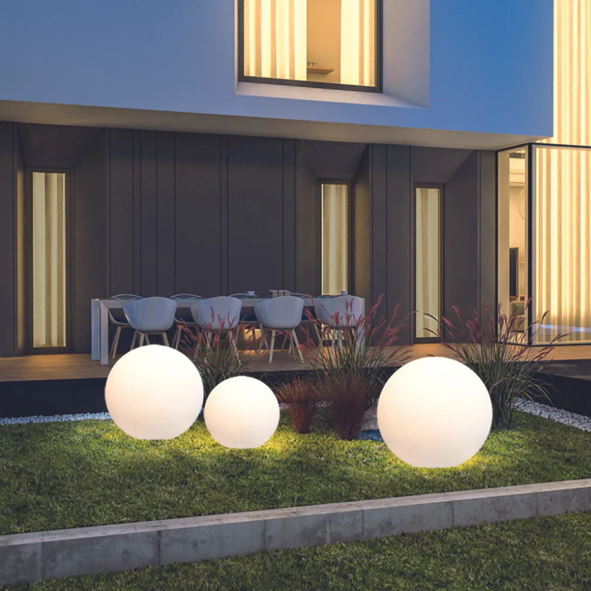 Cumulus dekorasjonsball medium utendørs IP44 E27 - Hvit