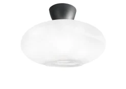 Cup 105 taklampe med glasskuppel 28 cm - Svart/Opal hvit