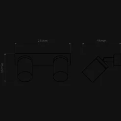 Dartmouth twin spot utendørs IP44